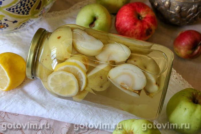 Photo of Компот из яблок с лимонами на зиму. Рецепт с фото